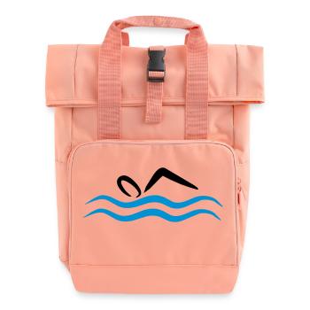 float - Roll Top Backpack with Two Handles - chintz rose - Front