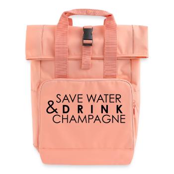 Save water drink - Rolltop Rucksack mit zwei Griffen - Chintzrosa - Vorne