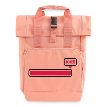 100 % - Rolltop Rucksack mit zwei Griffen - Chintzrosa - Vorne