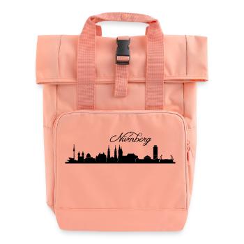 Nürnberger Skyline - Rolltop Rucksack mit zwei Griffen - Chintzrosa - Vorne