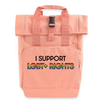 support lgbt rights LGBT lgbtqi queer - Roll Top Backpack with Two Handles - chintz rose - Front