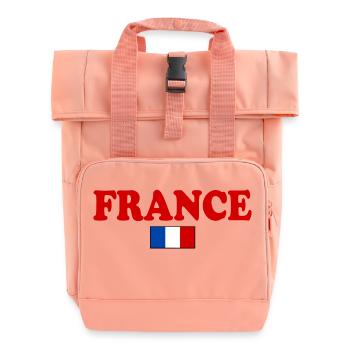 France - Roll Top Backpack with Two Handles - chintz rose - Front