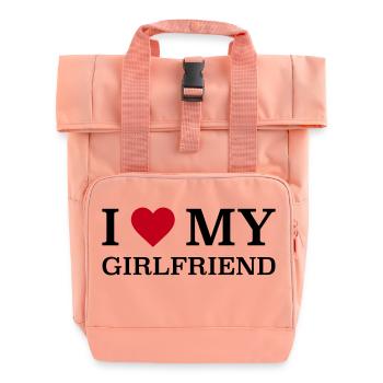 I love my Girlfriend - Rolltop Rucksack mit zwei Griffen - Chintzrosa - Vorne