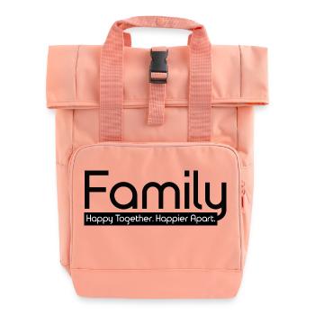 Famille Heureux Ensemble Plus heureux Séparé - Sac à dos Roll Top à deux anses - rose liberty - Devant