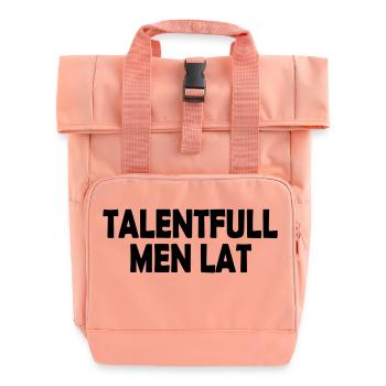 talented but lazy - Roll Top Backpack with Two Handles - chintz rose - Front