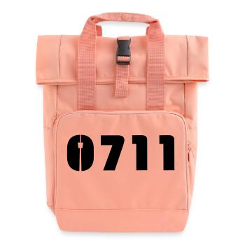 Baby-Mütze Stuttgart-0711 - Rolltop Rucksack mit zwei Griffen - Chintzrosa - Vorne