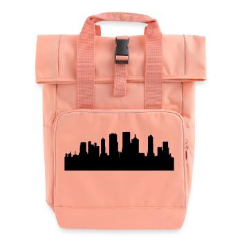 Skyscraper city - Roll Top Backpack with Two Handles - chintz rose - Front