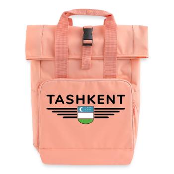 Taschkent T-Shirt – Usbekistans Herz - Rolltop Rucksack mit zwei Griffen - Chintzrosa - Vorne
