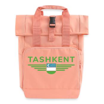 Taschkent T-Shirt – Usbekistans Herz - Rolltop Rucksack mit zwei Griffen - Chintzrosa - Vorne