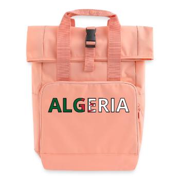 Algeria Flag - Roll Top Backpack with Two Handles - chintz rose - Front
