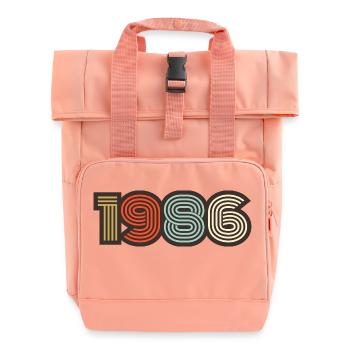 1986 rétro vintage - Sac à dos Roll Top à deux anses - rose liberty - Devant