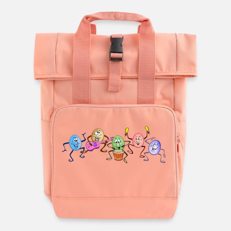 Tortuous maneuvering - Roll Top Backpack with Two Handles - chintz rose