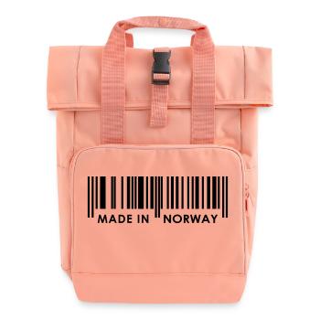 Bar Code "Made in Norway" - Roll Top Backpack with Two Handles - chintz rose - Front