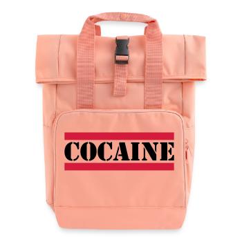 inscription cocaine avec des lignes rouges - Sac à dos Roll Top à deux anses - rose liberty - Devant