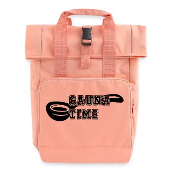 Sauna Wellness Spa - Roll Top Backpack with Two Handles - chintz rose - Front