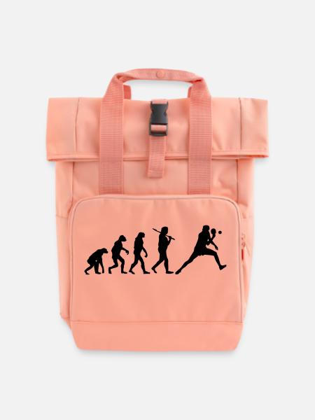 Tischtennis - Rolltop Rucksack mit zwei Griffen - Chintzrosa