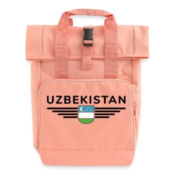 Usbekistan T-Shirt – Stolz und Kultur - Rolltop Rucksack mit zwei Griffen - Chintzrosa - Vorne