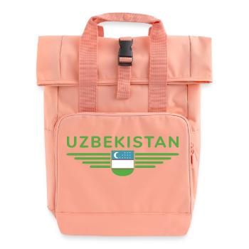 Usbekistan T-Shirt – Stolz und Kultur - Rolltop Rucksack mit zwei Griffen - Chintzrosa - Vorne