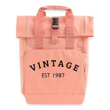 Jahrgang ist 1987 - Rolltop Rucksack mit zwei Griffen - Chintzrosa - Vorne