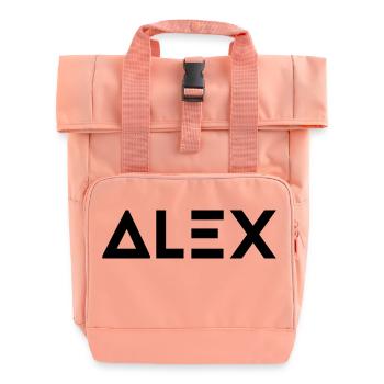 Vorname Alex - Rolltop Rucksack mit zwei Griffen - Chintzrosa - Vorne