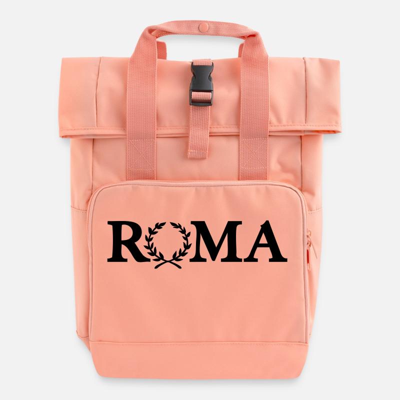 Roma - Rolltop Rucksack mit zwei Griffen - Chintzrosa
