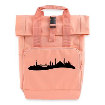 Skyline Istanbul - Rolltop Rucksack mit zwei Griffen - Chintzrosa - Vorne