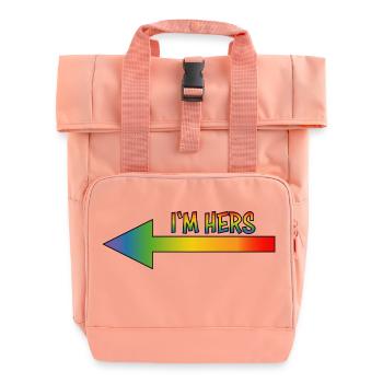 I M HERS - Roll Top Backpack with Two Handles - chintz rose - Front