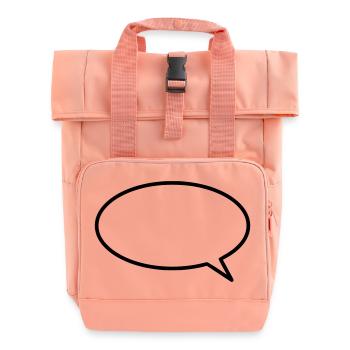 Speech Bubble (Round) - Roll Top Backpack with Two Handles - chintz rose - Front