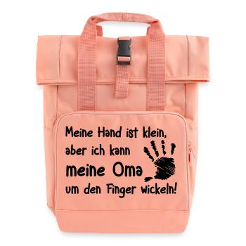 Oma um den Finger wickeln - Rolltop Rucksack mit zwei Griffen - Chintzrosa - Vorne