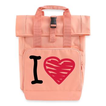 I_love - Sac à dos Roll Top à deux anses - rose liberty - Devant
