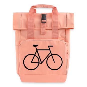 Fahrrad - Rolltop Rucksack mit zwei Griffen - Chintzrosa - Vorne