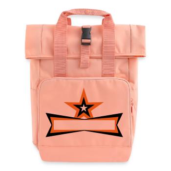 Star Frame - Roll Top Backpack with Two Handles - chintz rose - Front