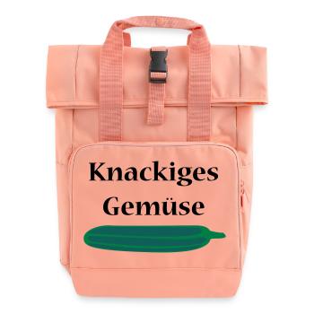 Gurke - Rolltop Rucksack mit zwei Griffen - Chintzrosa - Vorne