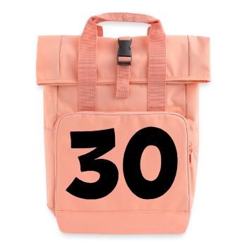 30 - Roll Top Backpack with Two Handles - chintz rose - Front