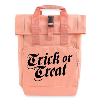Trick or Treat Schwarz - Rolltop Rucksack mit zwei Griffen - Chintzrosa - Vorne