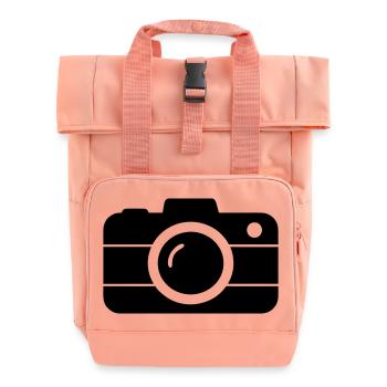 Kamera - Rolltop Rucksack mit zwei Griffen - Chintzrosa - Vorne
