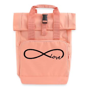 Unendlichkeit - Rolltop Rucksack mit zwei Griffen - Chintzrosa - Vorne