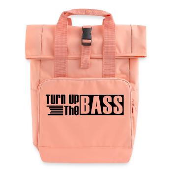 turn_up_the_bass_f1 - Roll Top Backpack with Two Handles - chintz rose - Front