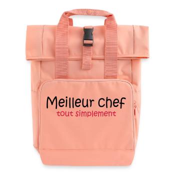 Meilleur chef tout simplement - Sac à dos Roll Top à deux anses - rose liberty - Devant