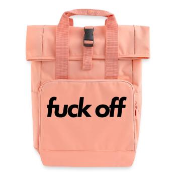 fuck off - Rolltop Rucksack mit zwei Griffen - Chintzrosa - Vorne