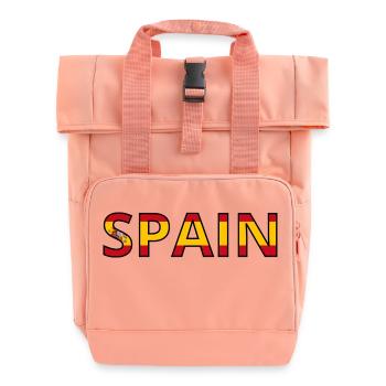 Spain Flag - Roll Top Backpack with Two Handles - chintz rose - Front