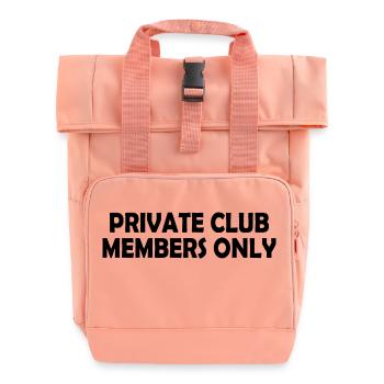 private club members only - Sac à dos Roll Top à deux anses - rose liberty - Devant