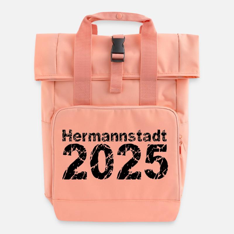 Hermannstadt 2025 - Rolltop Rucksack mit zwei Griffen - Chintzrosa