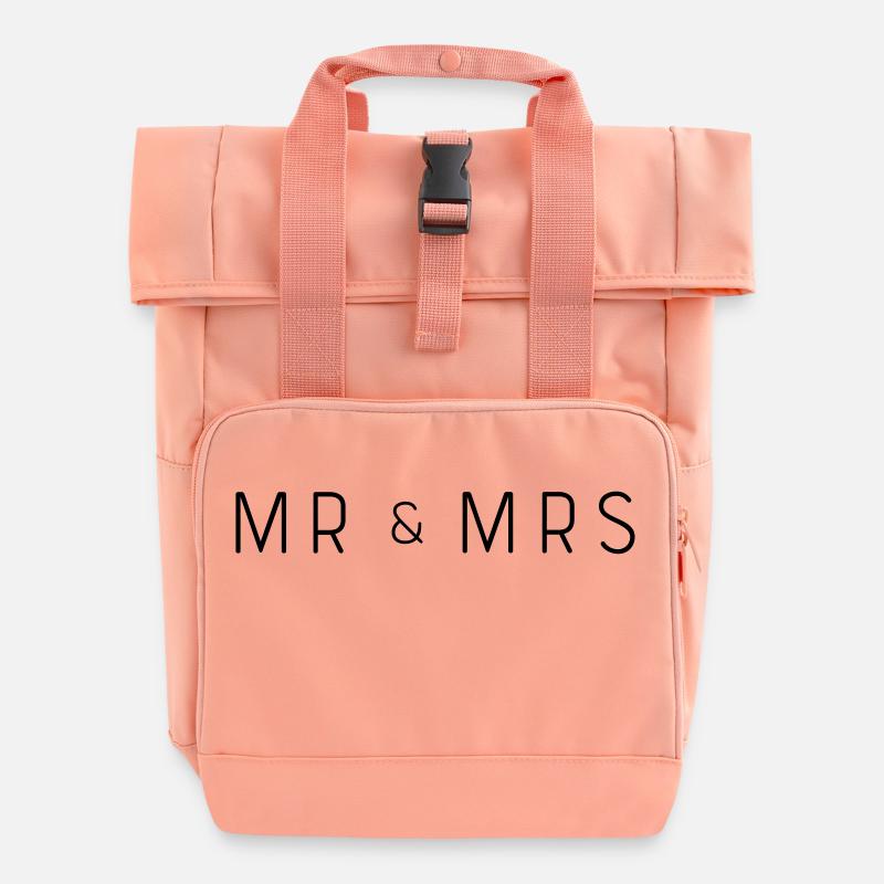 Mr and Mrs - Rolltop Rucksack mit zwei Griffen - Chintzrosa