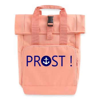 Bier trinken Bierglas Prost Bierhumpen Bierkrug - Rolltop Rucksack mit zwei Griffen - Chintzrosa - Vorne