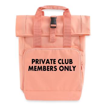 private club members only - Sac à dos Roll Top à deux anses - rose liberty - Devant