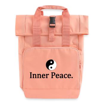 Yin und Yang Innerer Frieden Inner peace - Rolltop Rucksack mit zwei Griffen - Chintzrosa - Vorne