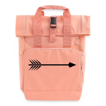 Arrow - Roll Top Backpack with Two Handles - chintz rose - Front