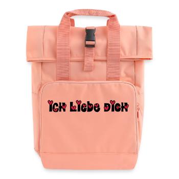 ich liebe dich - Rolltop Rucksack mit zwei Griffen - Chintzrosa - Vorne