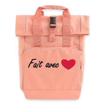fait avec amour - Sac à dos Roll Top à deux anses - rose liberty - Devant
